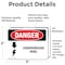 Signmission Underground Live Wire Danger Sign, Vinyl Decal, 5in W x 3.5in L, 2PK OS-2PACK-DS-D-35-L-1600 - alternate 2